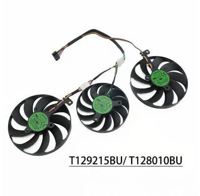 Main image of For ASUS Radeon RX 5600/RX 5700/RX 5700XT TUF Gaming graphics cooling fan T129215BU & T128010BU (2 large and 1 small fans)