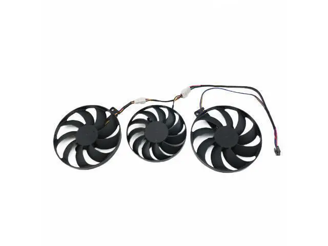 Alt view image 2 of 3 - For ASUS Radeon RX 5600/RX 5700/RX 5700XT TUF Gaming graphics cooling fan T129215BU & T128010BU (2 large and 1 small fans)