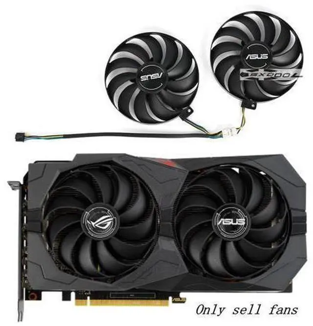 Main image of 95mm For ASUS ROG-STRIX-GTX1650S GTX1660S-A6G-GAMING Raptor graphics fan FirstD FDC10U12S9-C DC12V 0.45A (A Pair)round fans