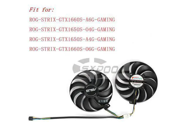 Alt view image 5 of 5 - 95mm For ASUS ROG-STRIX-GTX1650S GTX1660S-A6G-GAMING Raptor graphics fan FirstD FDC10U12S9-C DC12V 0.45A (A Pair)round fans