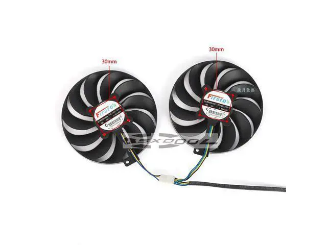 Alt view image 4 of 5 - 95mm For ASUS ROG-STRIX-GTX1650S GTX1660S-A6G-GAMING Raptor graphics fan FirstD FDC10U12S9-C DC12V 0.45A (A Pair)round fans