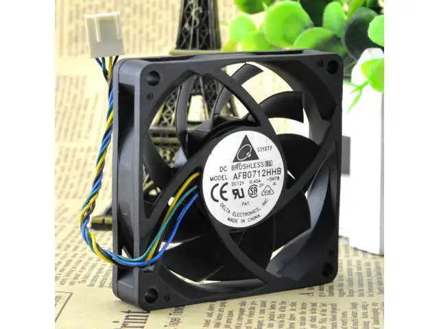 Alt view image 3 of 5 - Original Delta AFB0712HHB 0.45A AMD CPU Radiator 7015 4-pin PWM Ball Fan