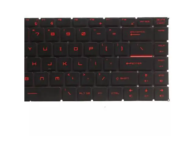 Alt view image 3 of 4 - For GF63 8RC 8RD MS-16R1 MS-16R4 Laptop Keyboard US Black Red Backlit