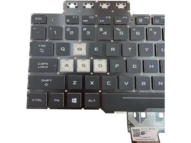 Alt view image 3 of 5 - US Layout RGB Colorful Backlight Keyboard for TUF Gaming FX505 FX505D