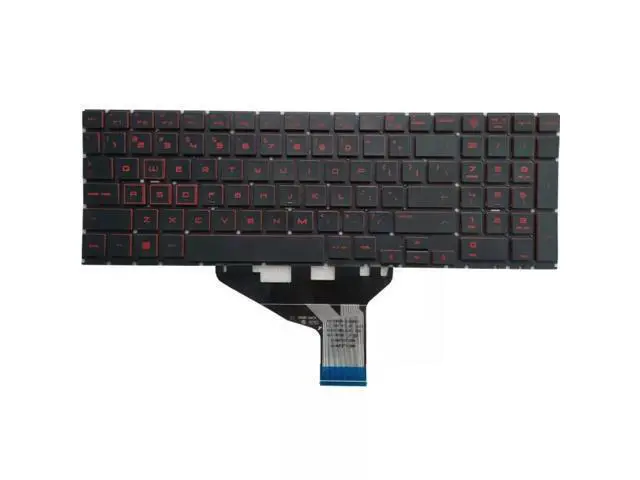 Alt view image 4 of 4 - for Omen 15-dc US Layout Keyboard Red Backlit Laptop Replacement