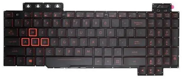 Alt view image 5 of 5 - New Black For TUF Gaming FX505D Red US Keyboard Backlit FX505DY FX505DT FX505DU