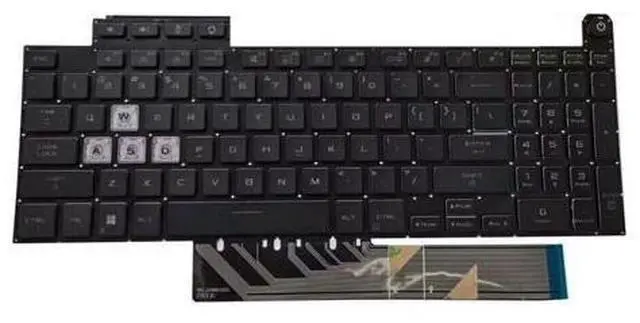 Alt view image 2 of 2 - for TUF Gaming F15 FA507 FX507 Laptop English Black Backlit Keyboard FX707 646414637342