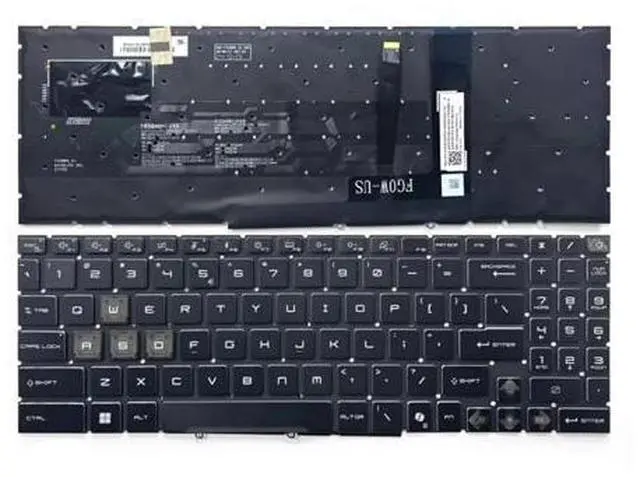 Main image of US RGB Backlit keyboard for SWORD 17 Laptop HX B14VGKG/B14VFKG (MS-17T2)