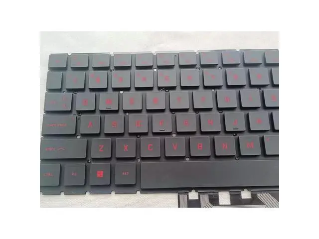 Alt view image 3 of 3 - Red Backlit Keyboard AMD US For Omen 15-en 15-EK 15-en0013dx Laptop Layout