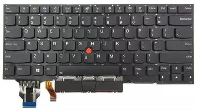 Alt view image 3 of 4 - For Thinkpad X1 Carbon 7th Gen 2019 US Keyboard Backlit Red SN20W73869