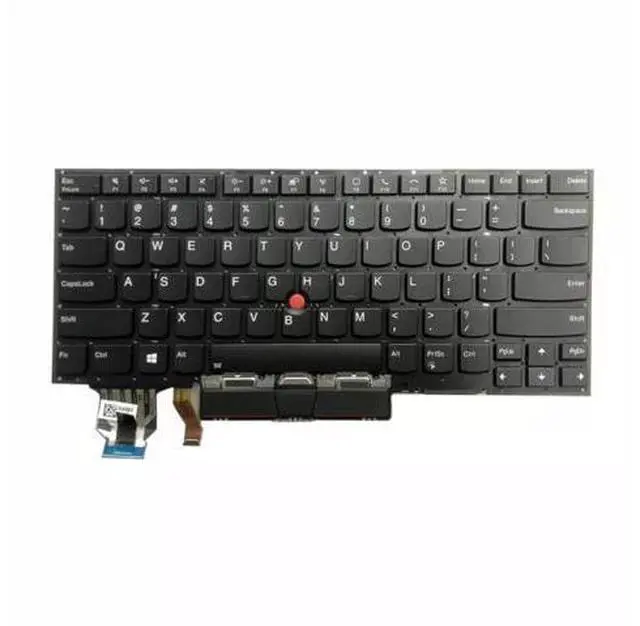 Alt view image 4 of 4 - For Thinkpad X1 Carbon 7th Gen 2019 US Keyboard Backlit Red SN20W73869