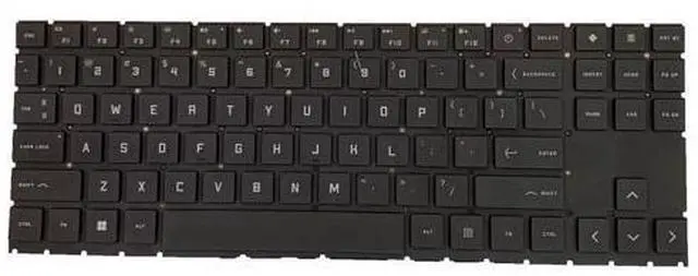 Main image of US White Backlit Keyboard for Omen 15-EK 15-EK0020CA 15-EN Laptop Layout