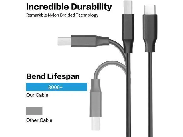 Alt view image 4 of 6 - 3FT USB 3.0 Type C Male to USB B Male Cable for Printers, External Hard Drives, Scanners & Docking Stations