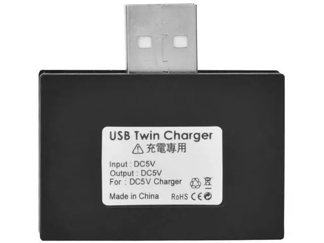 Alt view image 2 of 7 - Black Mini USB 2.0 Splitter Hub, Male to Dual 2-Port USB Charging Adapter Converter, Portable Twin USB Port Expander for Phones, Laptops and Power Banks