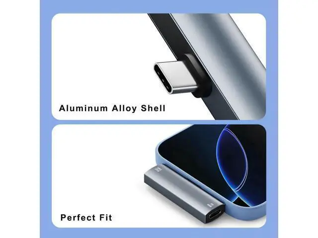 Alt view image 5 of 6 - 2-in-1 USB C Audio Charging Splitter Dongle, USB Type C to 3.5mm Headphone Jack with 60W PD Fast Charge for iPhone 15/16, iPad, Galaxy, Pixel Phones