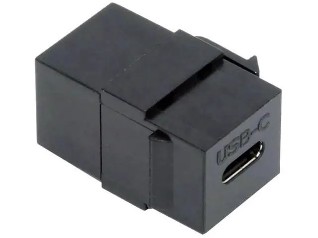 Alt view image 3 of 7 - USB2.0 Type-C Female to Female Keystone Jack Insert Coupler | Inline Wall Plate Panel Mount Type-C Socket Module