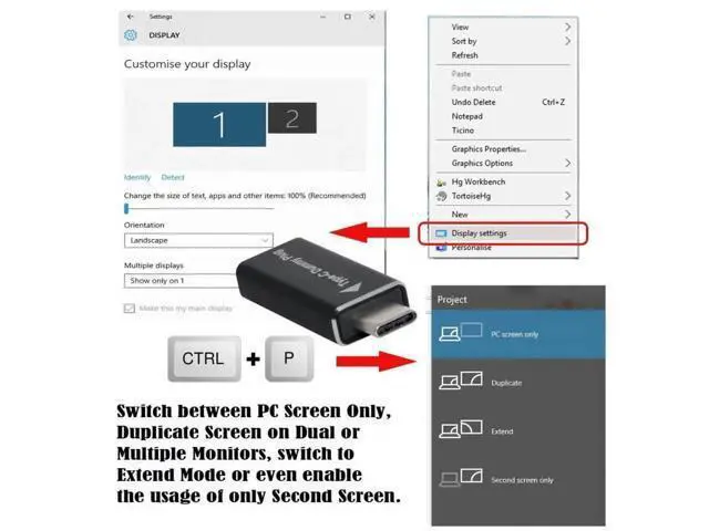 Alt view image 6 of 7 - USB-C Virtual Display Dummy Plug, DP-Alt Mode DDC EDID Headless Ghost Display Emulator 4K@17Hz Black