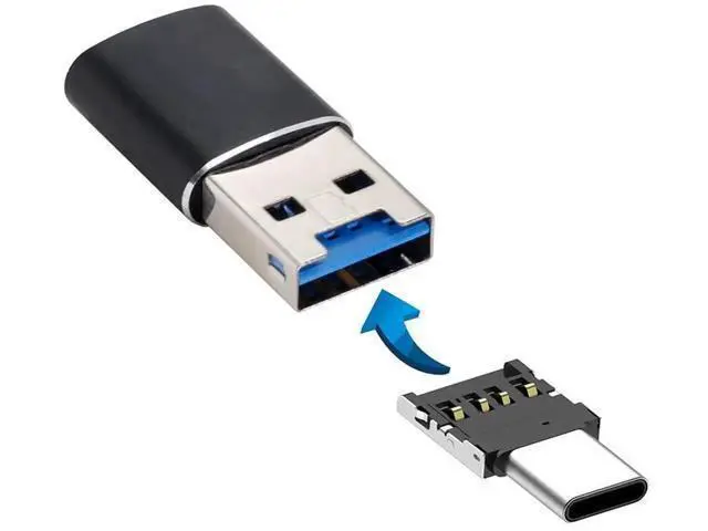 Alt view image 3 of 7 - USB 3.0 Card Reader for SD/SDXC/TF Micro SD Cards with USB-A & USB-C OTG Dual Connectors, Compatible with Phones & Tablets