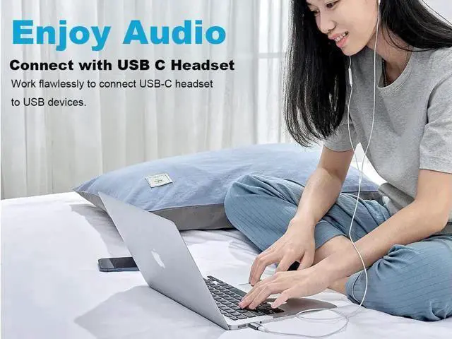 Alt view image 3 of 6 - 1 Pack USB 3.2 Gen2 USB-C Female to USB-A Male Adapter, Double-Sided Plug 10Gbps Converter for Fast Charging, Data Sync & USB-C Headset Audio