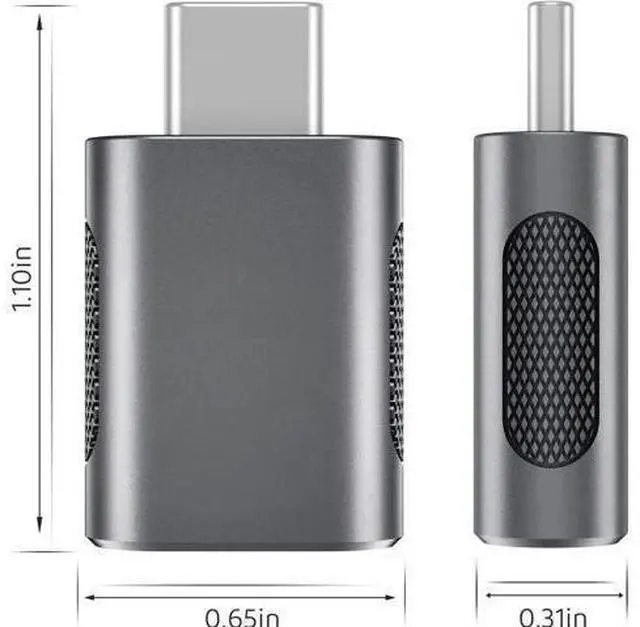Alt view image 3 of 7 - 4 Pack 10Gbps Upgrade USB C Male to USB A Female OTG Adapter, Thunderbolt 3/4 Type-C to USB 3.0 Converter Space Grey Compatible with MacBook Pro Air iPad iMac All USB-C Devices