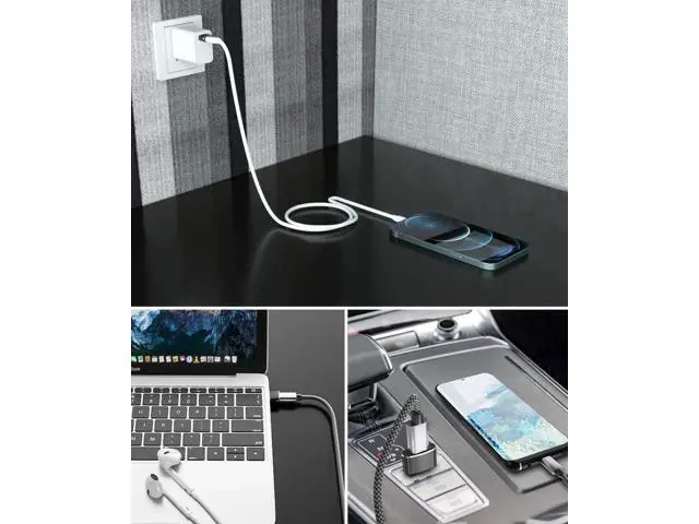 Alt view image 6 of 6 - 4 Pack USB A Male to USB C Female Adapter, USB-A to Type C Charging Converter Compatible with Apple Watch Ultra, iWatch 8/7, iPhone 14/13/12/11 Series, AirPods, iPad 9/10/Air 5/Mini 6, Samsung Galaxy