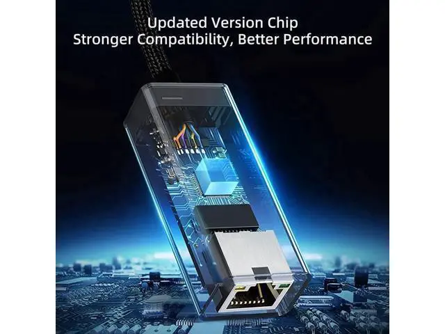 Alt view image 4 of 7 - Driver-Free USB-C to Gigabit Ethernet Adapter, Thunderbolt 3 & Thunderbolt 4 Compatible RJ45 LAN Network Dongle, Fit MacBook Pro 2018/2019/2020, iPad Pro, Dell XPS, Microsoft Surface