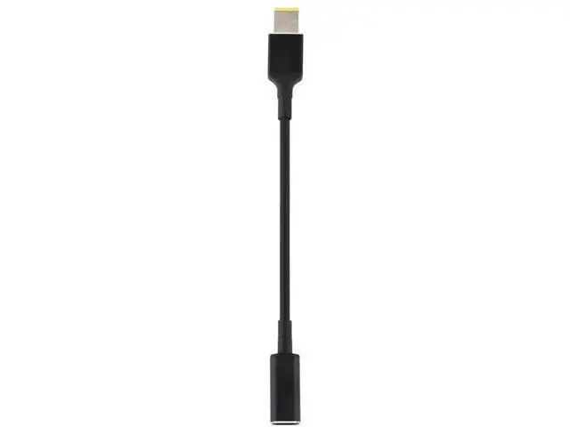 Alt view image 4 of 5 - 100W PD Nylon Braided Power Cable, 18.5-20V Big Square Male Plug to USB-C Type-C Fast Charging Adapter Cord