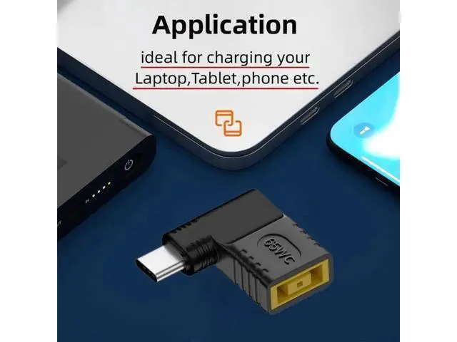 Alt view image 6 of 6 - 90 Degree Right Angle DC 20V 11.0×4.5mm Barrel Female Input to USB-C Male Power Charging Adapter, L-Shaped Elbow DC to Type-C PD Power Converter Plug