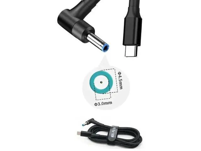 Alt view image 4 of 6 - 100W PD USB-C to DC 4.5×3.0mm Laptop Charging Converter Cable, Type-C PD to DC Power Adapter Cord