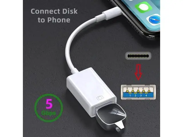 Alt view image 3 of 7 - USB-C Male to USB 3.0 Type-A Female Adapter, USB-C to USB-A 5Gbps Data & Charging Converter Compatible with MacBooks, Laptops, Tablets & Smartphones