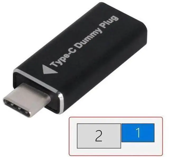 Main image of USB-C Dummy Plug Virtual Display Emulator, CY USB C Virtual Display Adapter 1080P@60Hz Compatible with Windows Mac OSX Linux Desktop Laptop