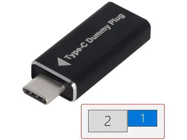 Alt view image 6 of 6 - USB-C Dummy Plug Virtual Display Emulator, CY USB C Virtual Display Adapter 1080P@60Hz Compatible with Windows Mac OSX Linux Desktop Laptop
