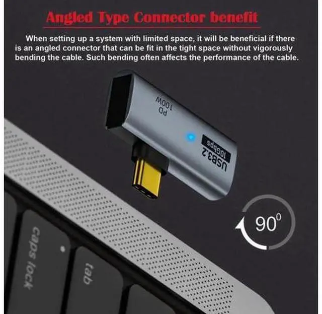Alt view image 2 of 7 - 2 in 1 USB-C OTG Adapter, USB 3.2 10Gbps Data Transfer 100W PD Fast Charging Type-C Converter for Phones Laptops Tablets