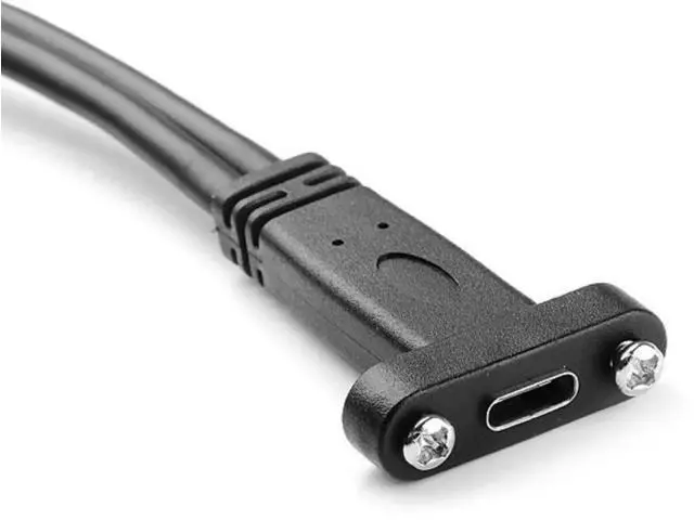 Alt view image 2 of 7 - 0.4M USB 3.0 19/20Pin Male Header to USB-C Female Extension Cable with 12cm PCI-E Slot Bracket, Chassis Rear Panel Expansion Adapter
