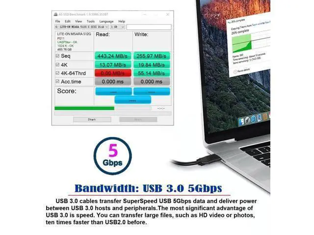 Alt view image 3 of 7 - 0.4M USB 3.0 19/20Pin Male Header to USB-C Female Extension Cable with 12cm PCI-E Slot Bracket, Chassis Rear Panel Expansion Adapter