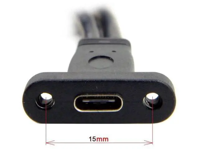 Alt view image 4 of 7 - 0.4M USB 3.0 19/20Pin Male Header to USB-C Female Extension Cable with 12cm PCI-E Slot Bracket, Chassis Rear Panel Expansion Adapter