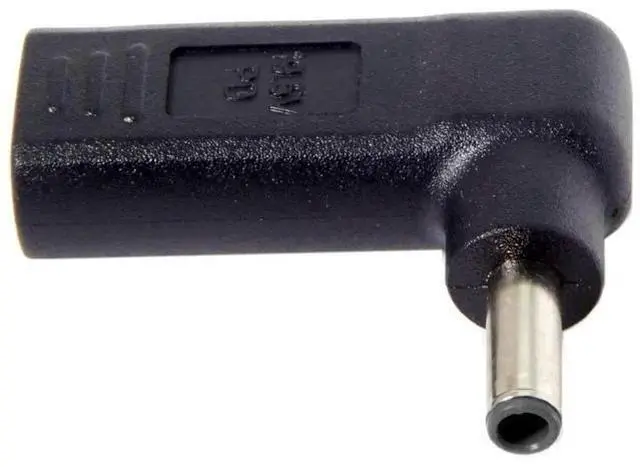 Alt view image 5 of 5 - 90 Degree Angled USB-C to DC PD Trigger Emulator Adapter, Type-C PD Power Converter with 4.5x3.0mm DC Barrel Jack for Laptops