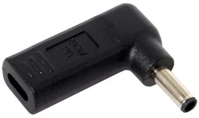 Alt view image 4 of 5 - 90 Degree Angled USB-C to DC PD Trigger Emulator Adapter, Type-C PD Power Converter with 4.5x3.0mm DC Barrel Jack for Laptops