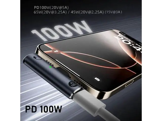 Alt view image 7 of 7 - 2 in 1 USB C to 3.5mm Audio DAC & 100W PD Charging Adapter, 16Bit/48kHz HiFi Type-C Aux Dongle for Phone Tablet Laptop