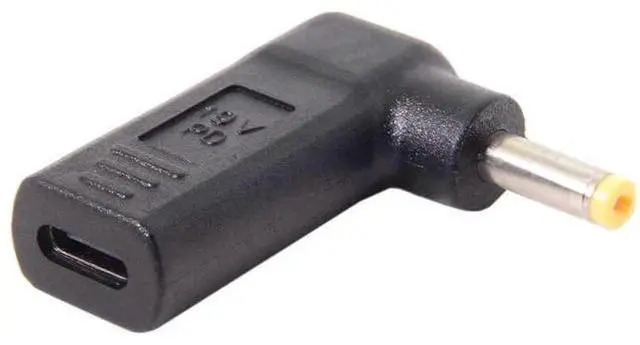Main image of 90 Degree Angled USB-C to DC 19V PD Trigger Emulator Adapter, Type-C PD to DC 4.0x1.7mm Barrel Jack Power Converter