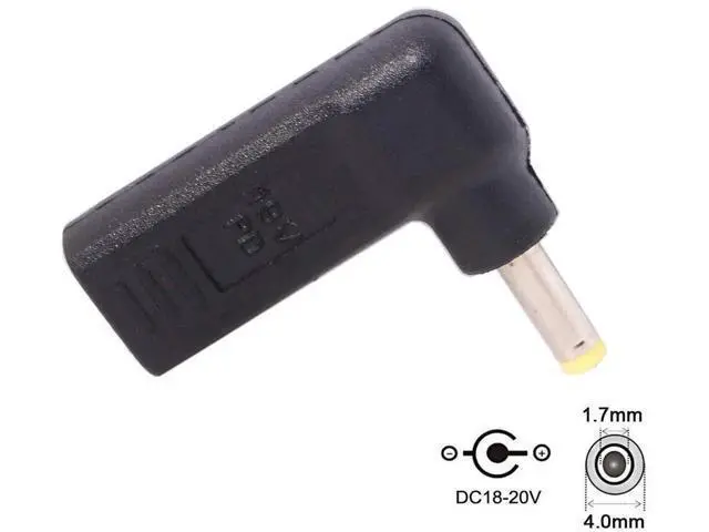 Alt view image 5 of 7 - 90 Degree Angled USB-C to DC 19V PD Trigger Emulator Adapter, Type-C PD to DC 4.0x1.7mm Barrel Jack Power Converter