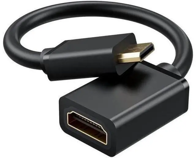 Main image of 15cm Mini HDMI Male to HDMI 2.0 Female Adapter Cable, 4K@60Hz HDR 3D 18Gbps Video Converter for DSLR Camera, Raspberry Pi, Camcorder