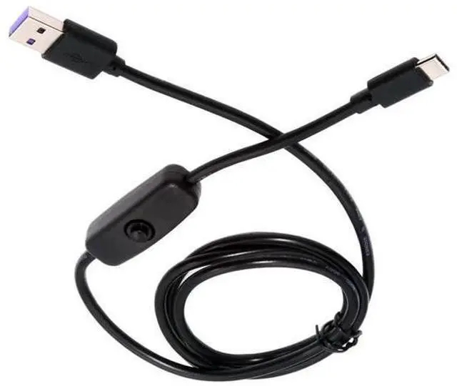 Main image of 1M USB2.0 Male to USB-C Male Power Extension Cable with ON/OFF Switch, Ultra Mini OTG Type-C Adapter for Phones, Tablets & DC5V Equipment