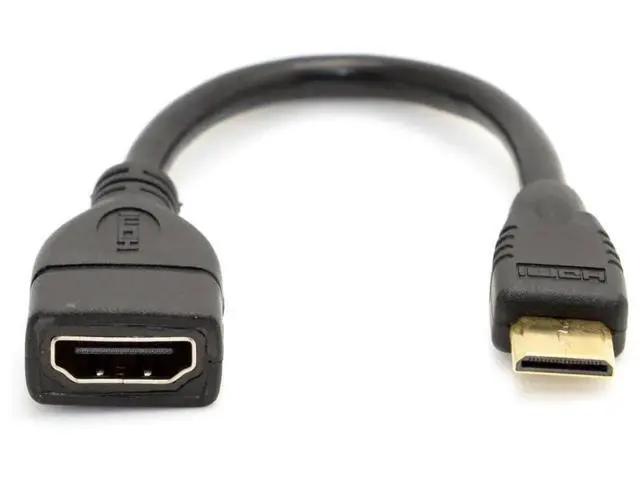 Alt view image 7 of 7 - Mini HDMI Male to HDMI Female Adapter Cable, 4K@60Hz Support for Camera, Monitor, HDTV