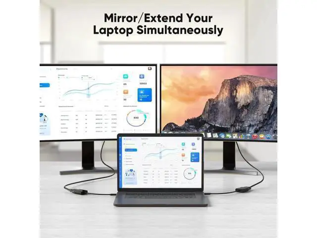 Alt view image 7 of 7 - USB C Male to VGA Female Adapter 1080P@60Hz, Thunderbolt 3/4 Type C to VGA Converter Black Compatible with iPhone 15 Plus/15 Pro Max, MacBook Pro, iPad Pro, Surface Book 2