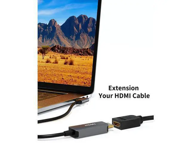 Alt view image 3 of 7 - 0.5Ft/0.15M Bi-Directional HDMI Female to DVI 24+1 Male Adapter Cable, Gold-Plated HDMI to DVI Converter Cord, Supports 1080P & 3D, Black