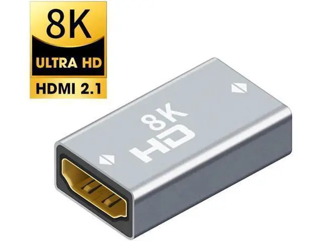 Main image of 2 Pack Aluminum Alloy HDMI 2.1 Female to Female Coupler, 8K@60Hz HDMI-Compatible Cable Extender Adapter for HDTV, Laptops, TV Boxes