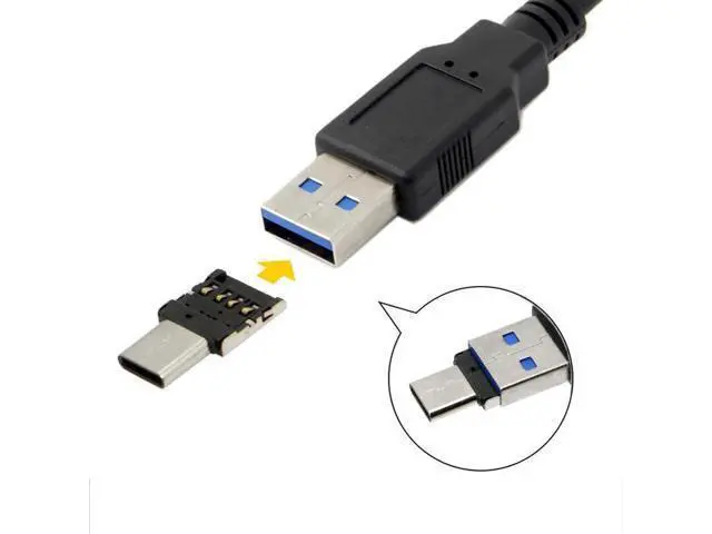Alt view image 6 of 7 - 5 Pack Ultra Mini USB-C Male to USB 2.0 Female OTG Adapter, Portable Type-C OTG Connector for Phone, Tablet, Laptop