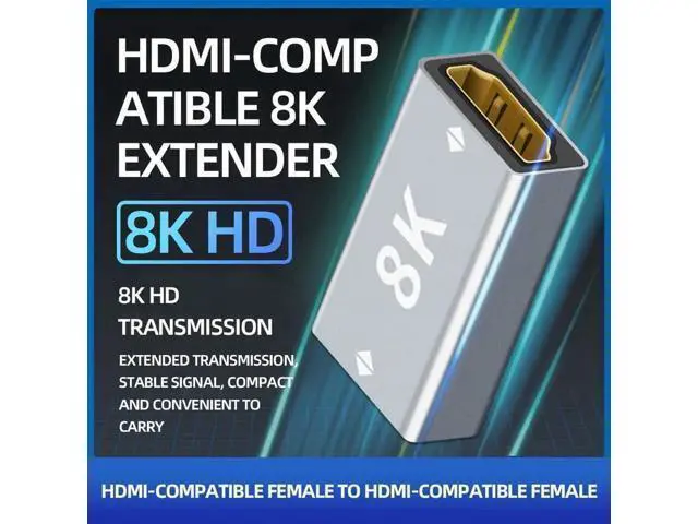 Alt view image 3 of 7 - 2 Pack Aluminum Alloy HDMI 2.1 Female to Female Coupler, 8K@60Hz HDMI-Compatible Cable Extender Adapter for HDTV, Laptops, TV Boxes
