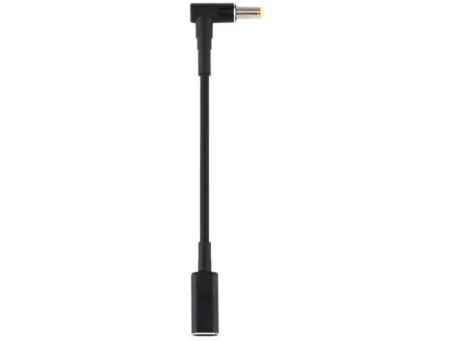 Alt view image 2 of 5 - Right Angle DC 5.5×2.5mm to USB-C PD 100W Nylon Braided Power Cable | Fixed 18.5V~20V Trigger Adapter Cord